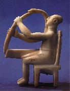 unknow artist Seated Harp Player Spain oil painting reproduction